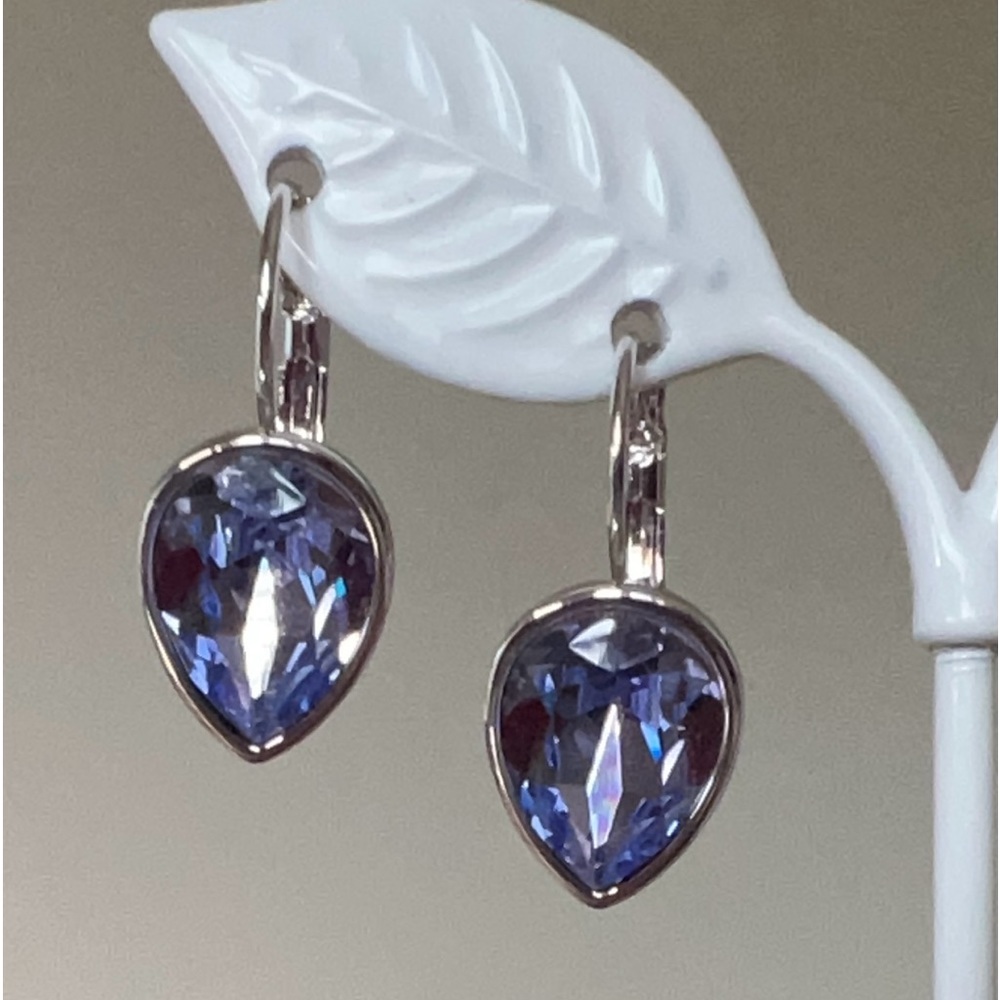 Pear Drop earrings in purple